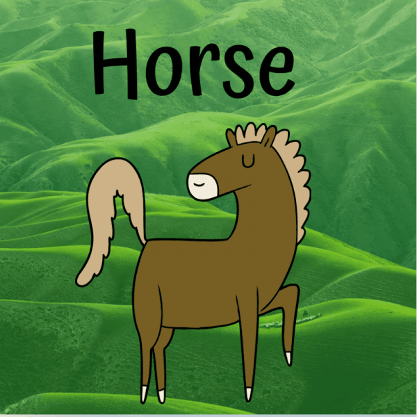 learn the animals - horse